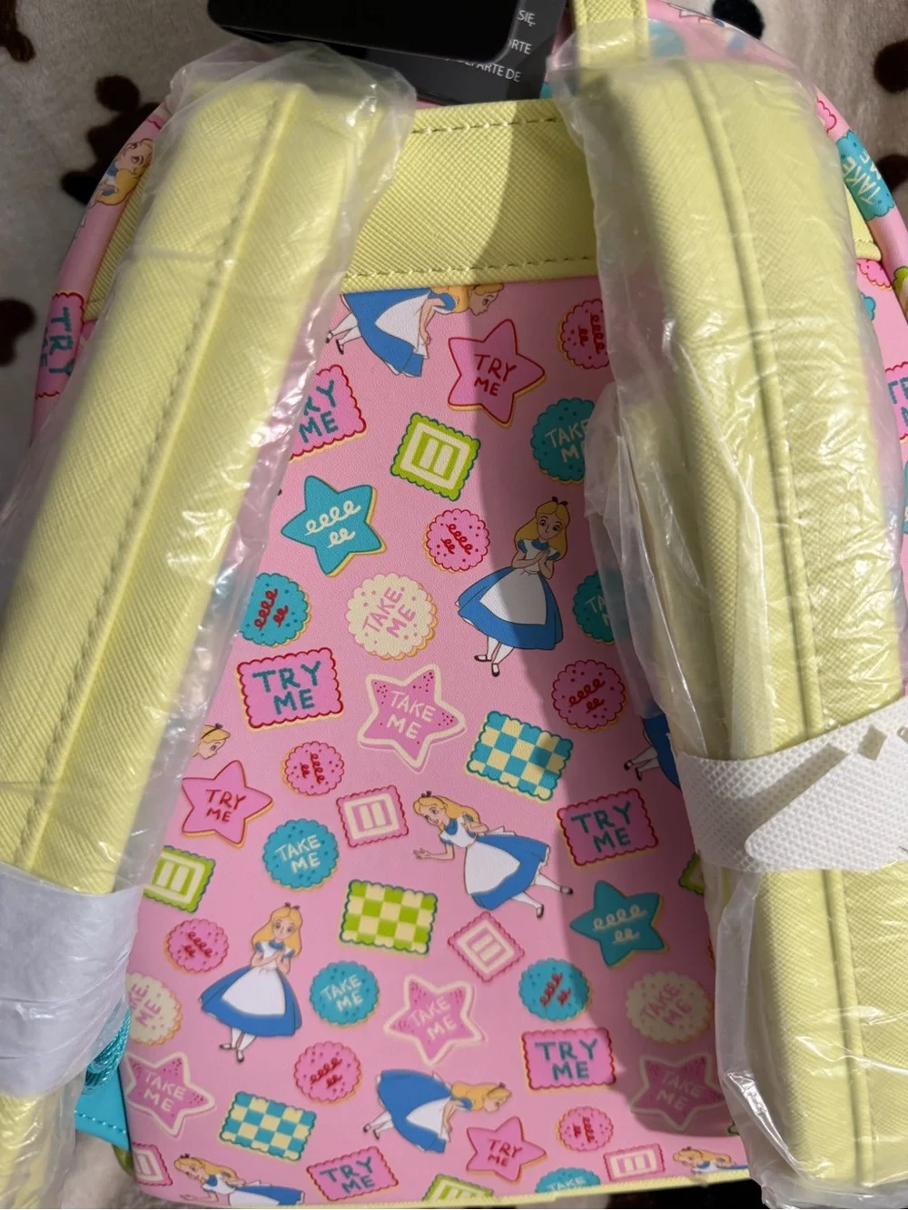 Loungefly Yellow, Blue & Pink Alice Kids Backpack